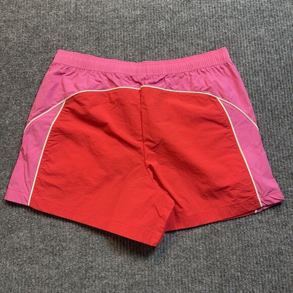 Urban Outfitters BDG Shorts Womens Large Red Pink Jess Nylon Track Retro Y2K NEW - Picture 7 of 14